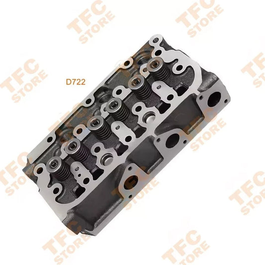 New D722 Cylinder Head Assy With Valves For Kubota Excavator