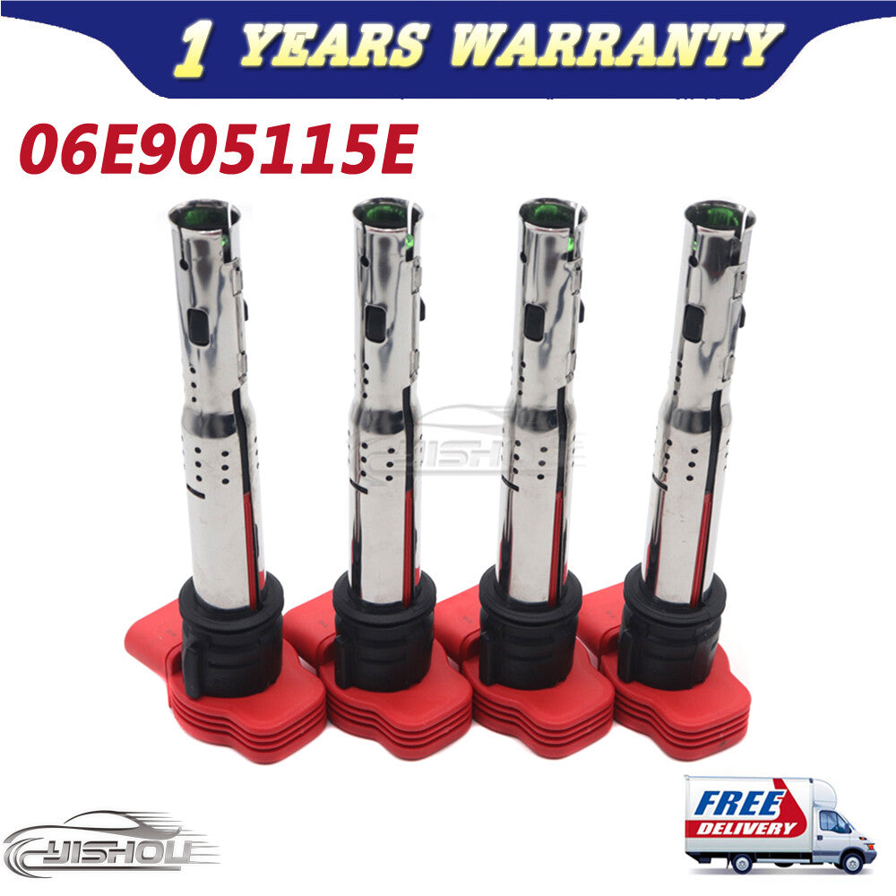 4PCS/SET IGNITION COIL PACK for VW CC for PASSAT 2.0T for JETTA for AUDI for A4 TT S5 R8 Q5