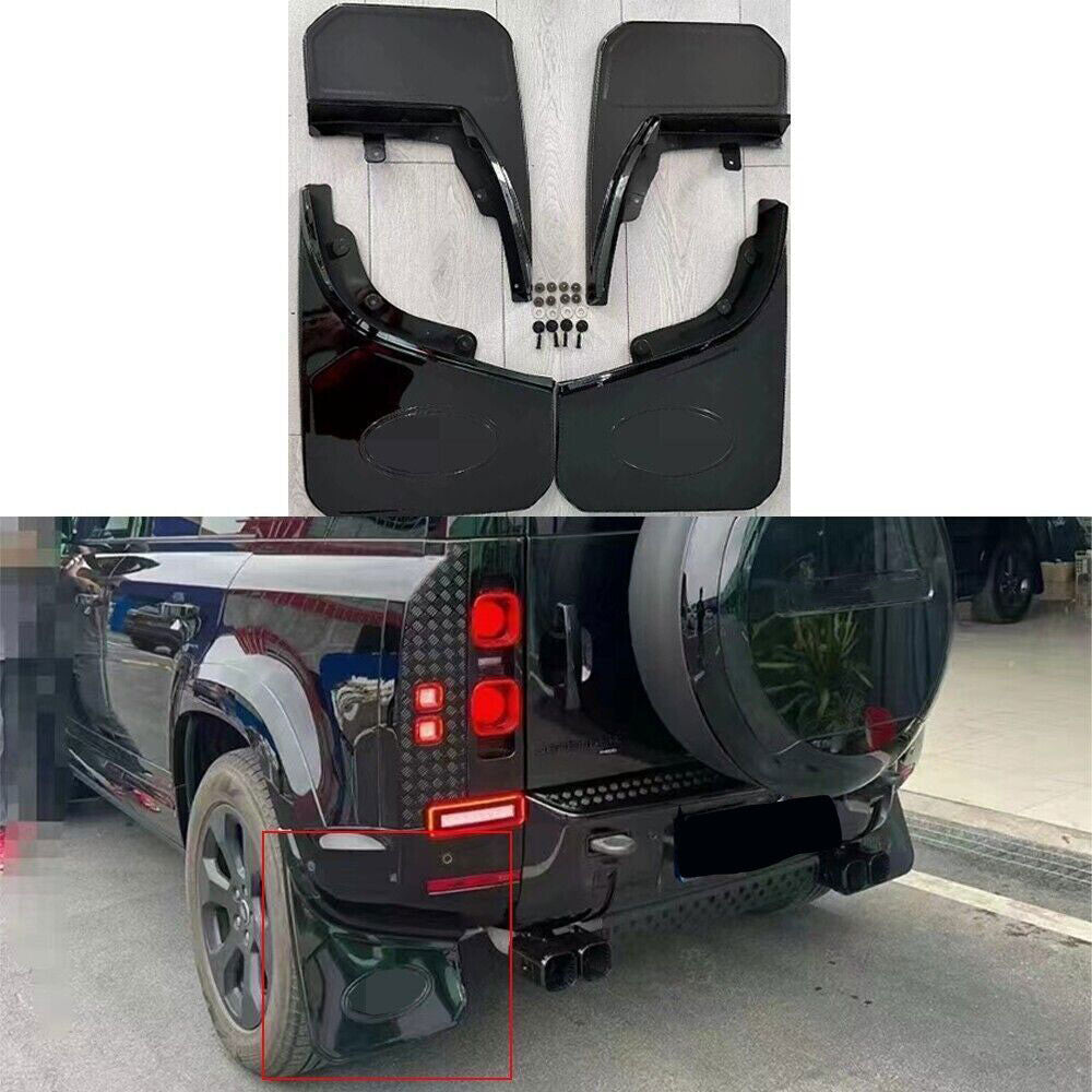 For LR for Defender 90 110 2020-2023 Black Mud flap Mudguards Fender Splash Guard 4x