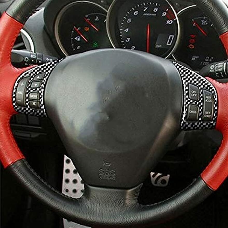 Carbon fiber steering wheel trim sticker for Mazda RX8 2004-2008