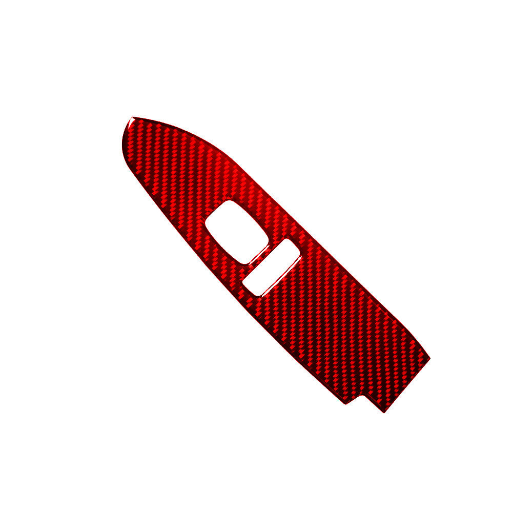 2X Window Lift Panel Trim Cover Carbon Fiber for CADILLAC CTS SPORT 2008-UP Red