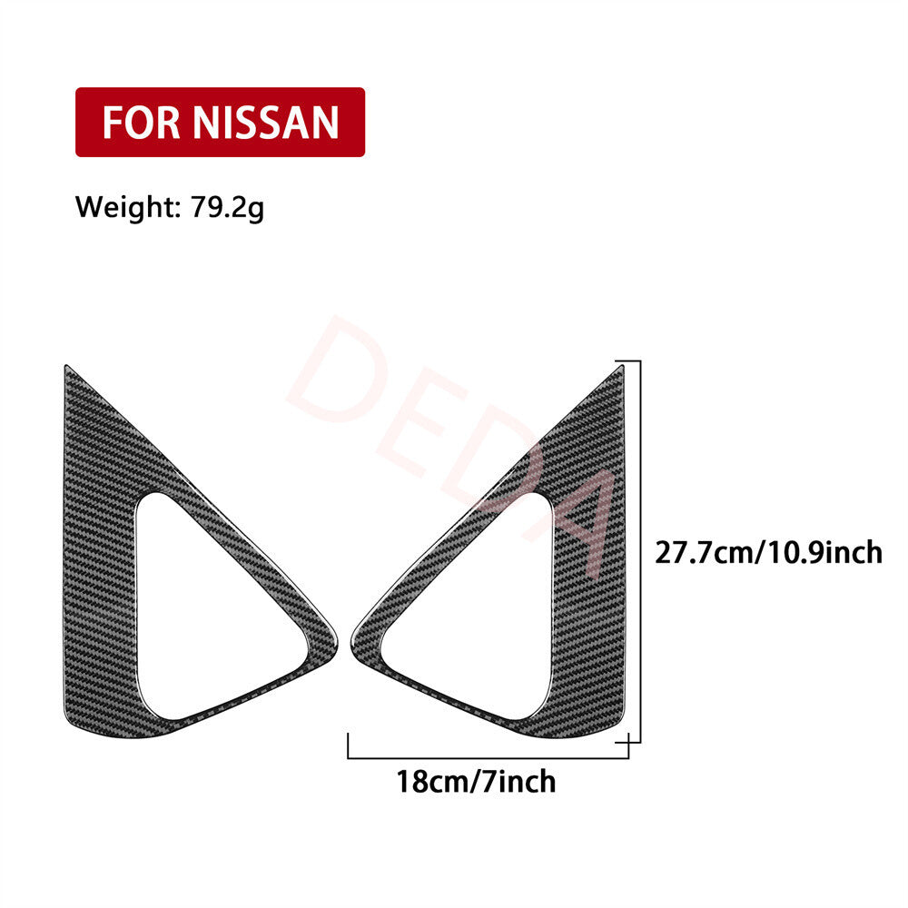 Carbon Fiber Rear Triangular Window Glass Trim for Nissan Altima Teana 2013-2018