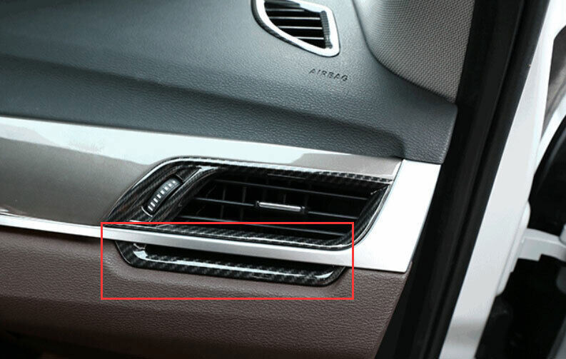 Fit for BMW X1 F48 2016-2022 ABS Carbon Fiber Front Side Vent Overlay Cover Trim