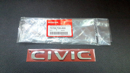 for Civic FE CHRONE logo embroidered badge for rear for Honda for Civic FE 2021-2023.