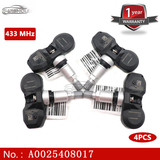 Package (4) 433MHz TPMS Tire Pressure Monitoring Sensor for Mercedes-Benz A0025408017