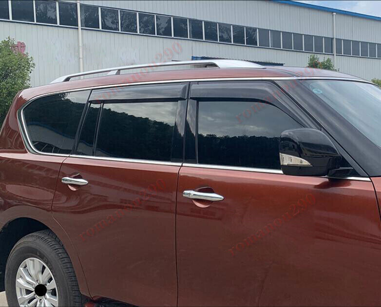for Infiniti QX80 2014-2024 Smoke Window Wind Visors Rain Guard Vent Deflectors