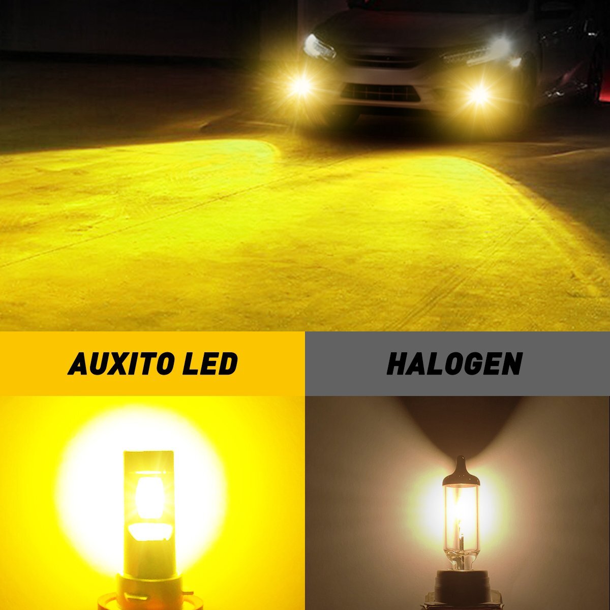 AUXITO 9145 9140 9005 3000K Yellow Cedar LED DRL M4 Deeford