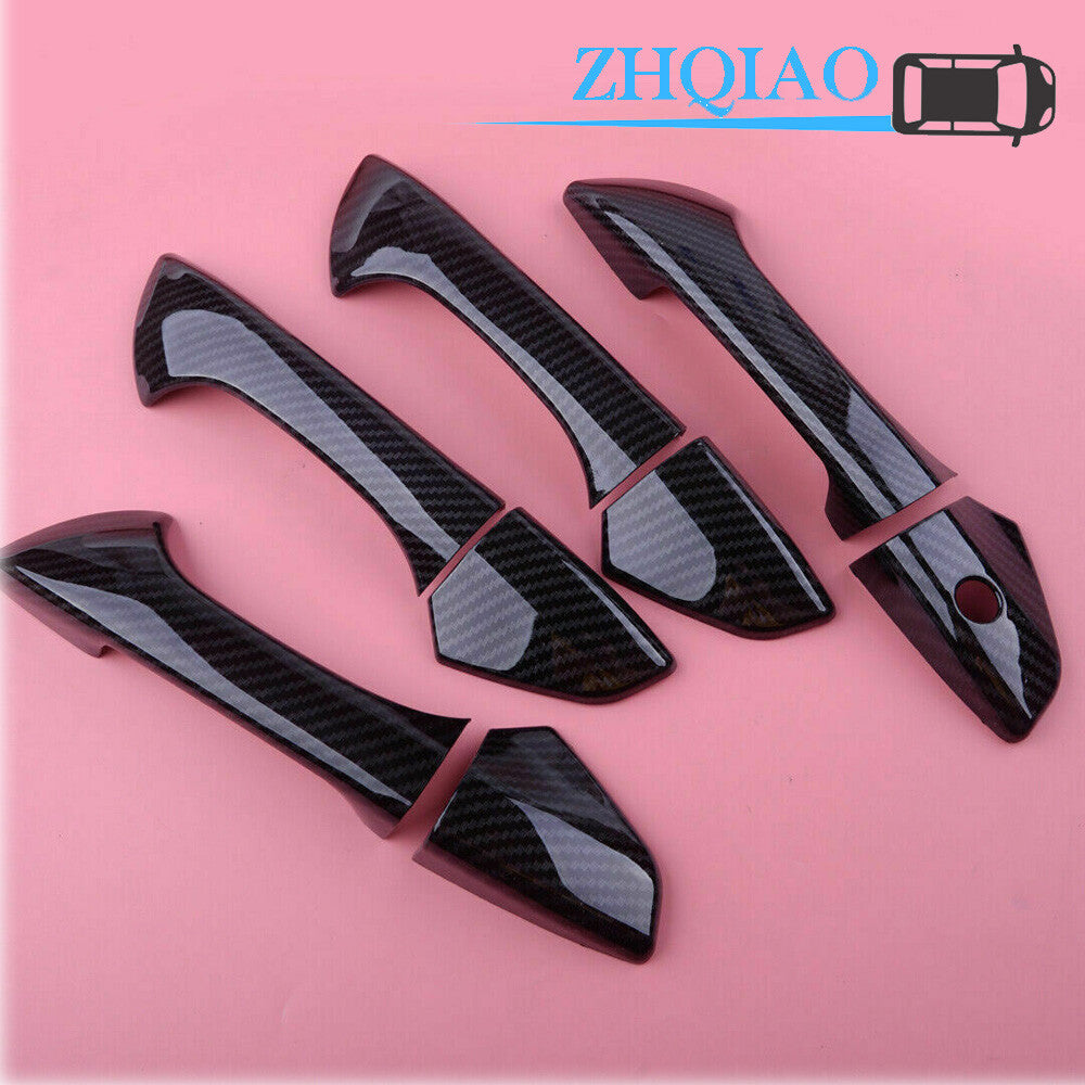 Carbon Fiber Style Door Handle Covers Trims Fit for Honda Accord Sedan 2008-2012
