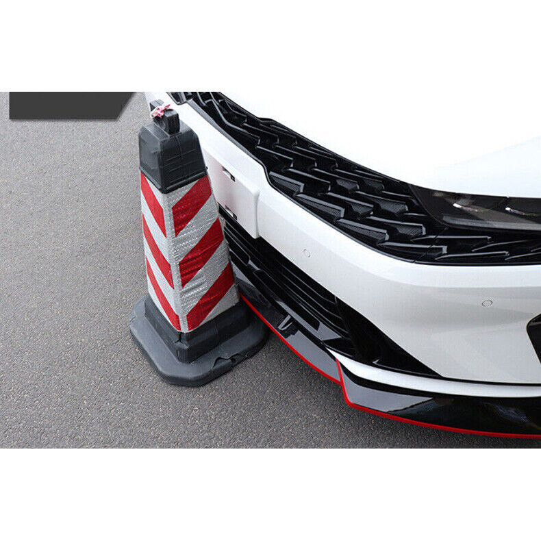 for Kia K5 2021-23 BlackRed Car Front Bumper Lip Splitter Spoiler Refit Kit 3Pc