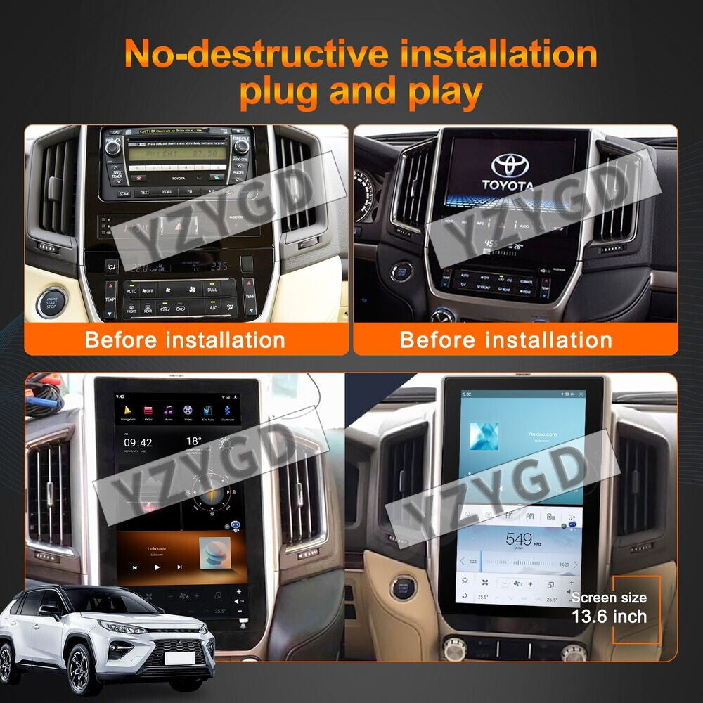 for Toyota for Land Cruiser LC200 2016-2018 Stereo Android CarPlay Car Radio 64GB