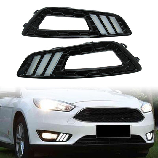 2x LED Daytime Running Lights DRL for Ford Focus 2015-2016 White Yellow Blue