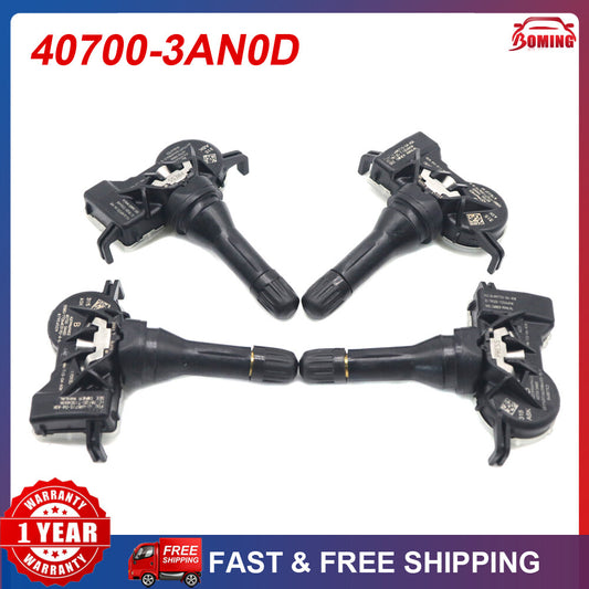 New 4PCS TPMS 40700-3AN0D TIRE PRESSURE SENSOR for Nissan NV1500 NV2500 VERSA