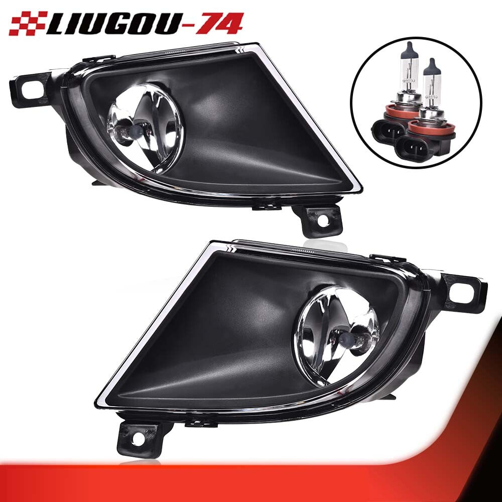 Transparent fog lights and driving lights suitable for 2008-2010 for BMW 5 Series E60 E61 with bulbs.