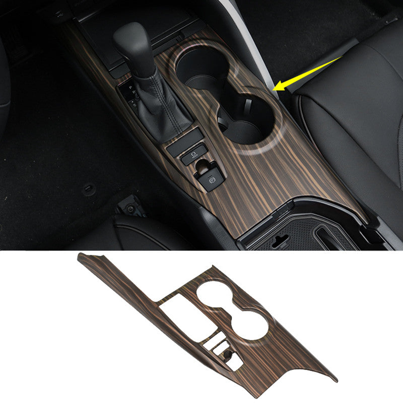Wood grain ABS Interior Gear Shift Box Panel Cover Trim for Toyota for Camry 18-2023