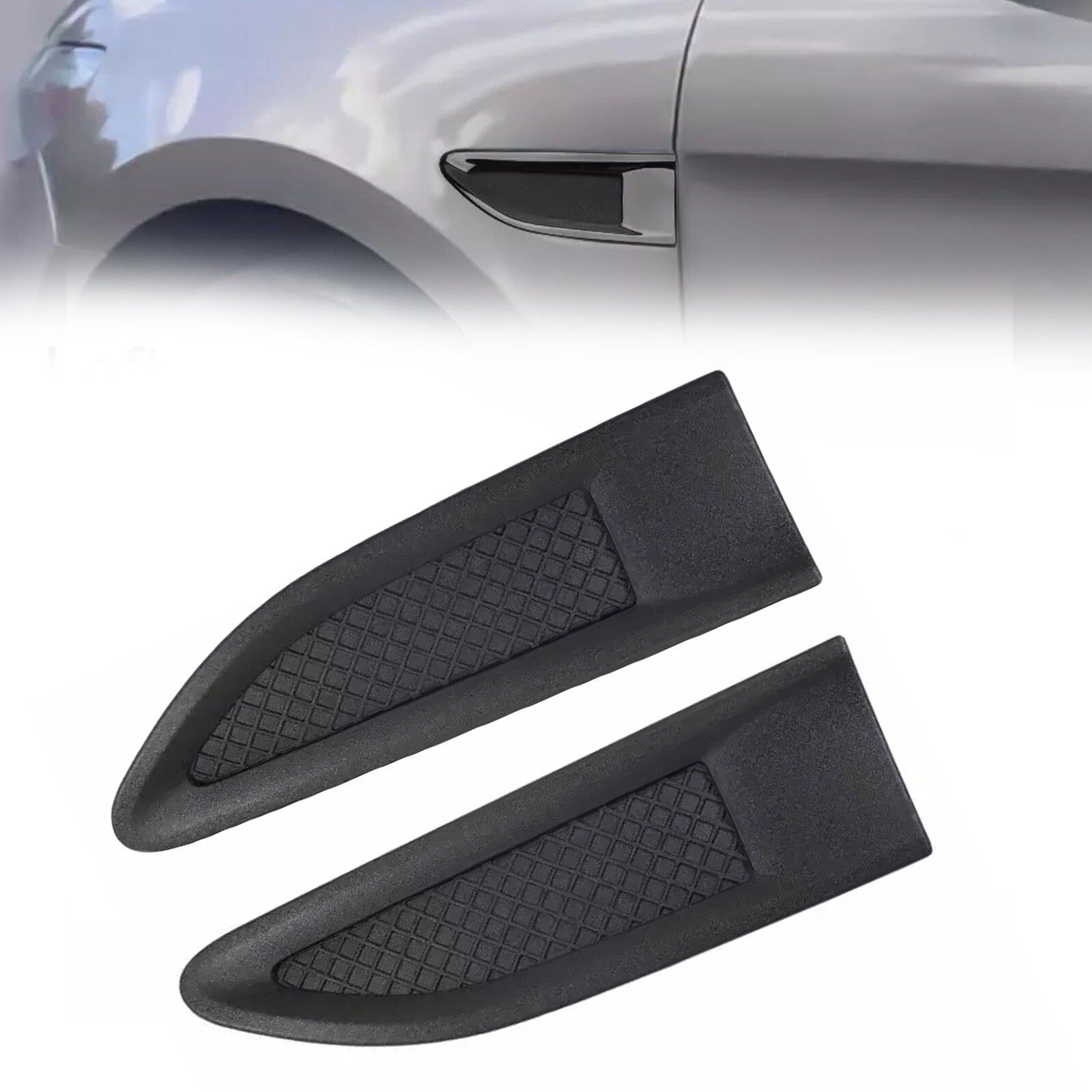 Pair Front Mudguard Vent Molding Insert DG1Z-16178-C for Ford For Taurus 13-19
