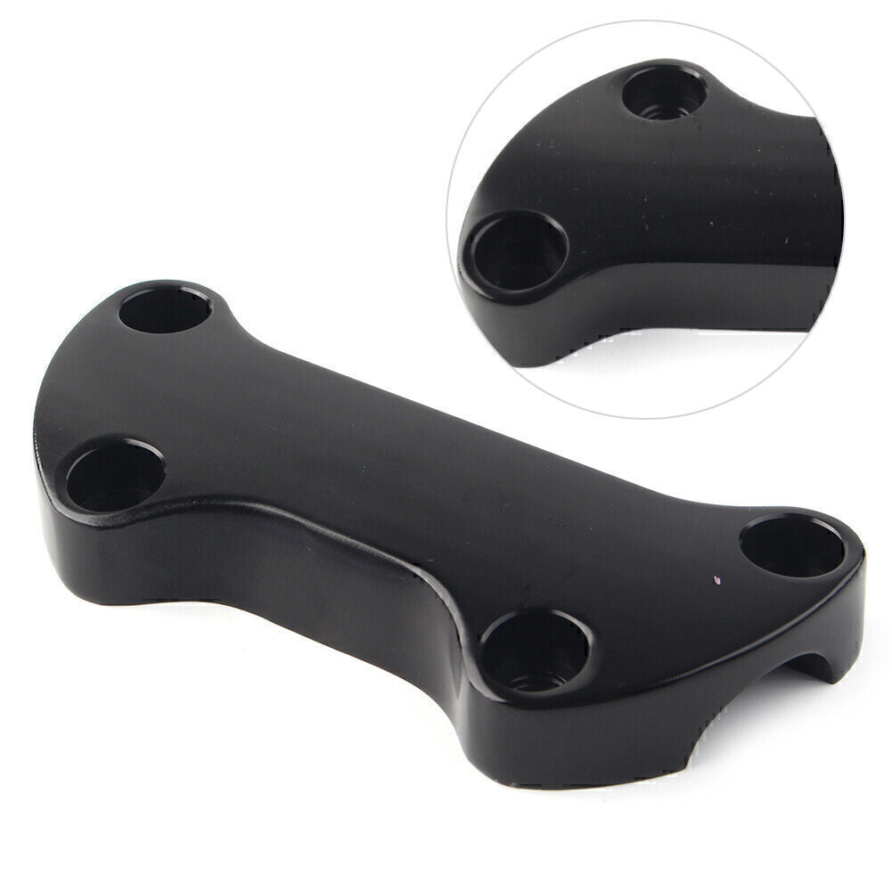Black Smooth Handlebar Riser Top Clamp for Harley Dyna Softail Sportster 1 Bars
