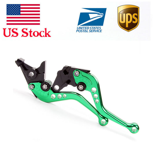 US Green Short Anodized Brake Clutch Levers for KAWASAKI 400R /ER-4N 2011