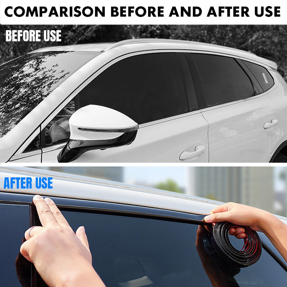 Car Side Door Black Strip Bumper Protector Trim Tape Sticker 3M 10MM