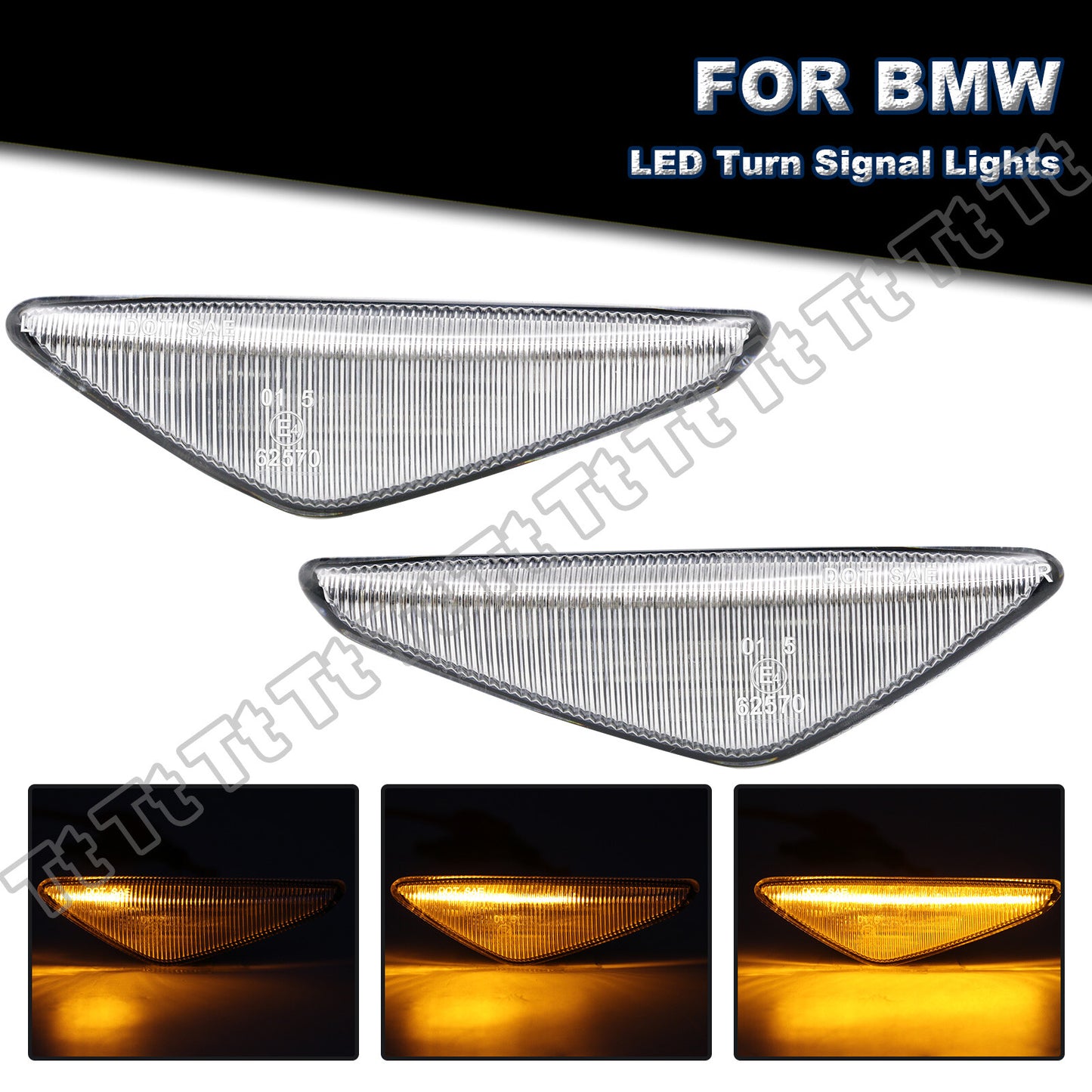 Applicable to 2004-2006 for BMW E46 325Ci 330Ci Sequential LED Side Marker Turn Signal Lights