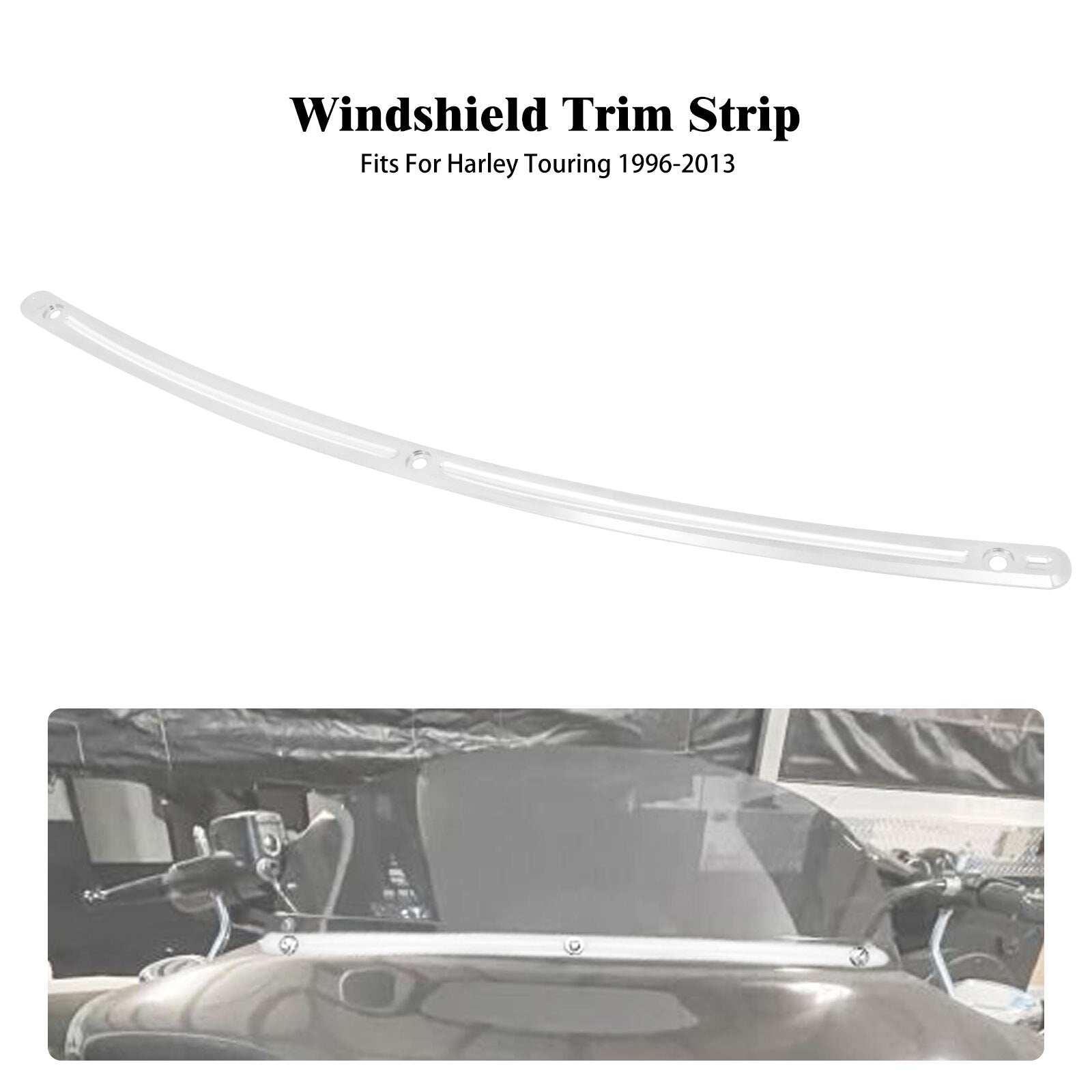 Chrome Front Windscreen Windshield Trim for Harley Electra Street Glide 96-2013