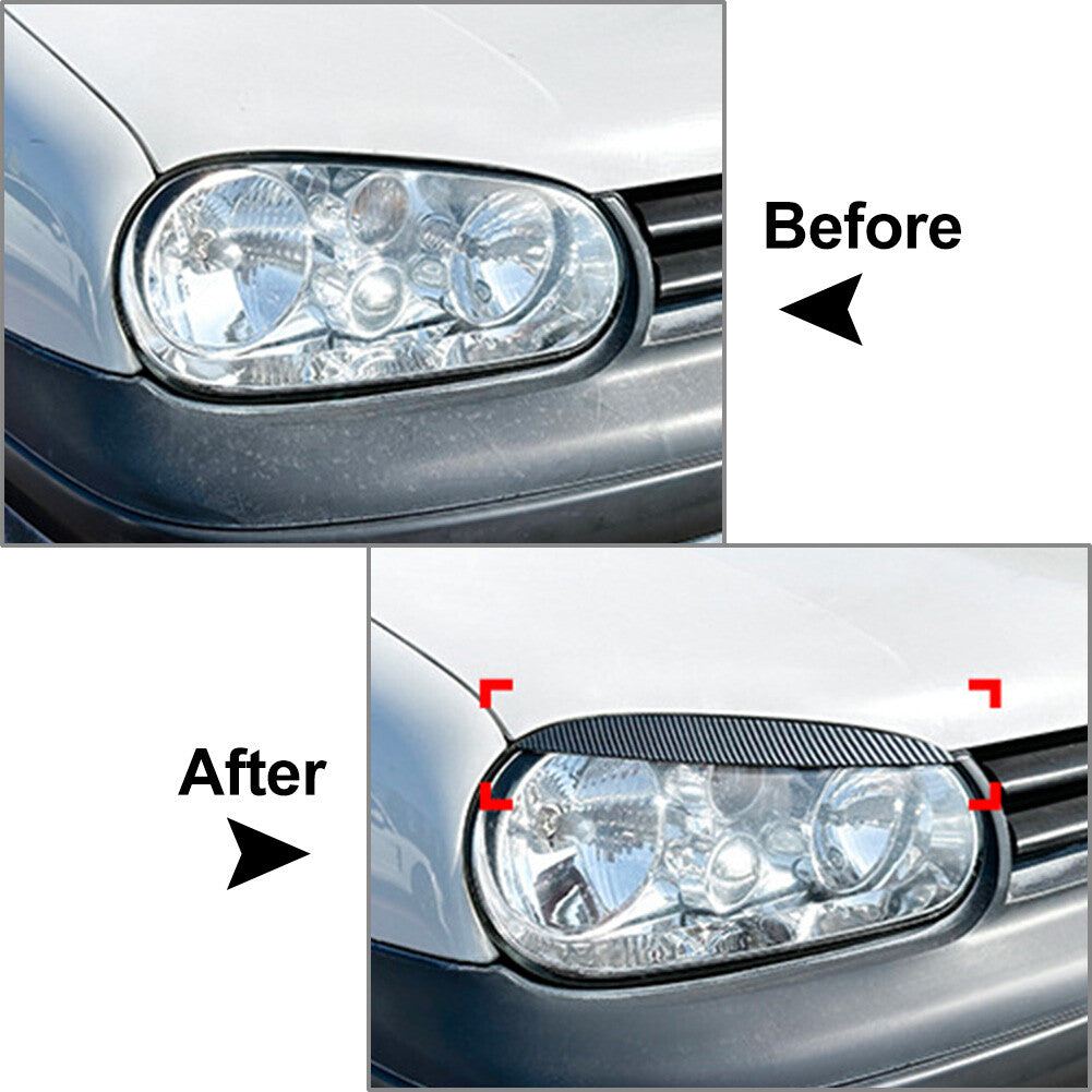 Car Headlight Eyebrow Eyelid Cover Trim for VW for Golf MK4 1997-2005