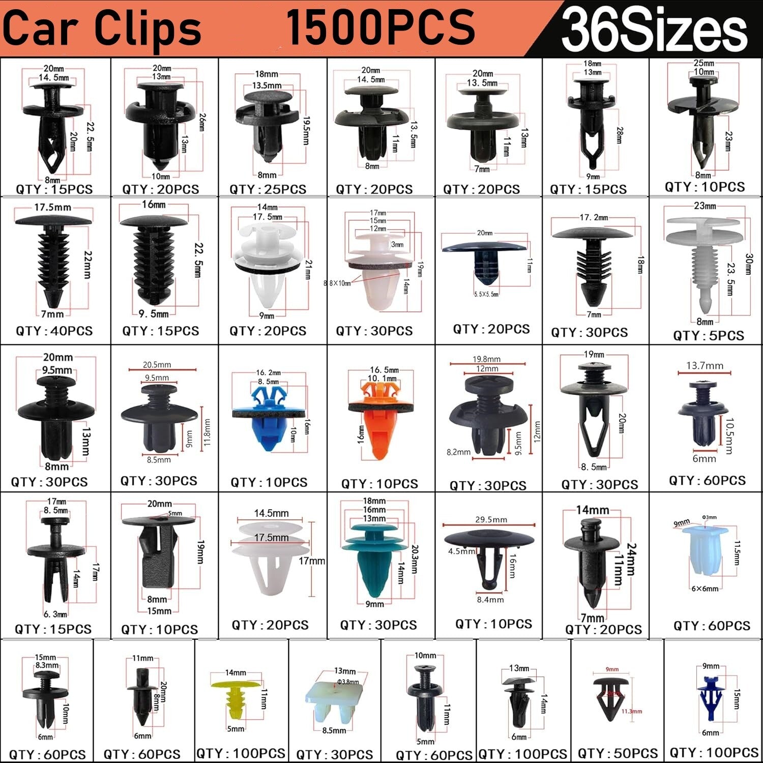 Car sales promotion: Car clamps, door panel bumper mudguard clamps, suitable for GM for Ford