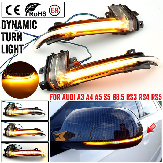 Dynamic LED Wing Mirror Indicator Turn Signal Light for Audi A4 B8.5 S5 RS4 A3