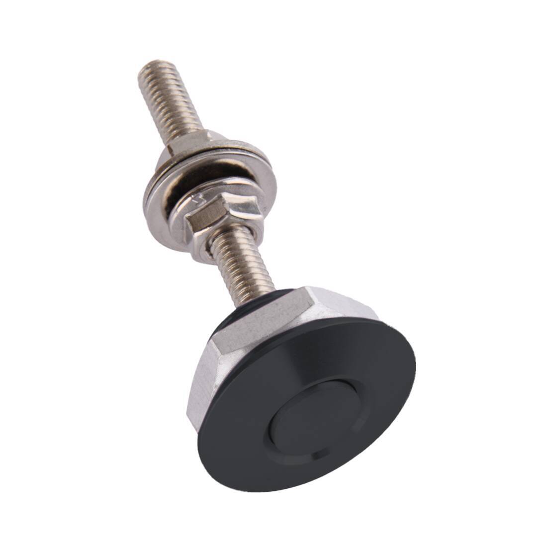 2x 25mm Black Screw-On Car Front Hood lock Pins Clip Latch Universal