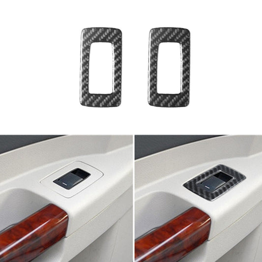 2Pcs Carbon Fiber Rear Window Lift Panel Cover Trim for Chrysler 300 2005-2007