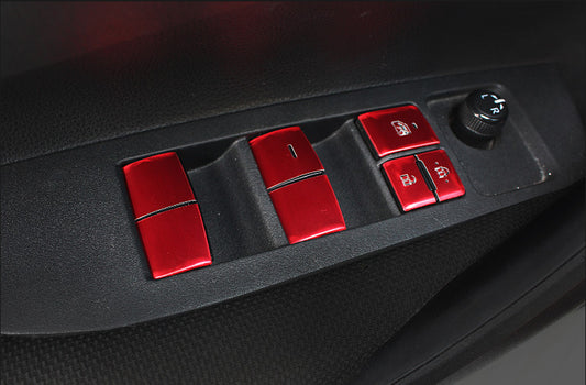 Red interior window lift button switch trim suitable for Toyota for Corolla 2019-2022