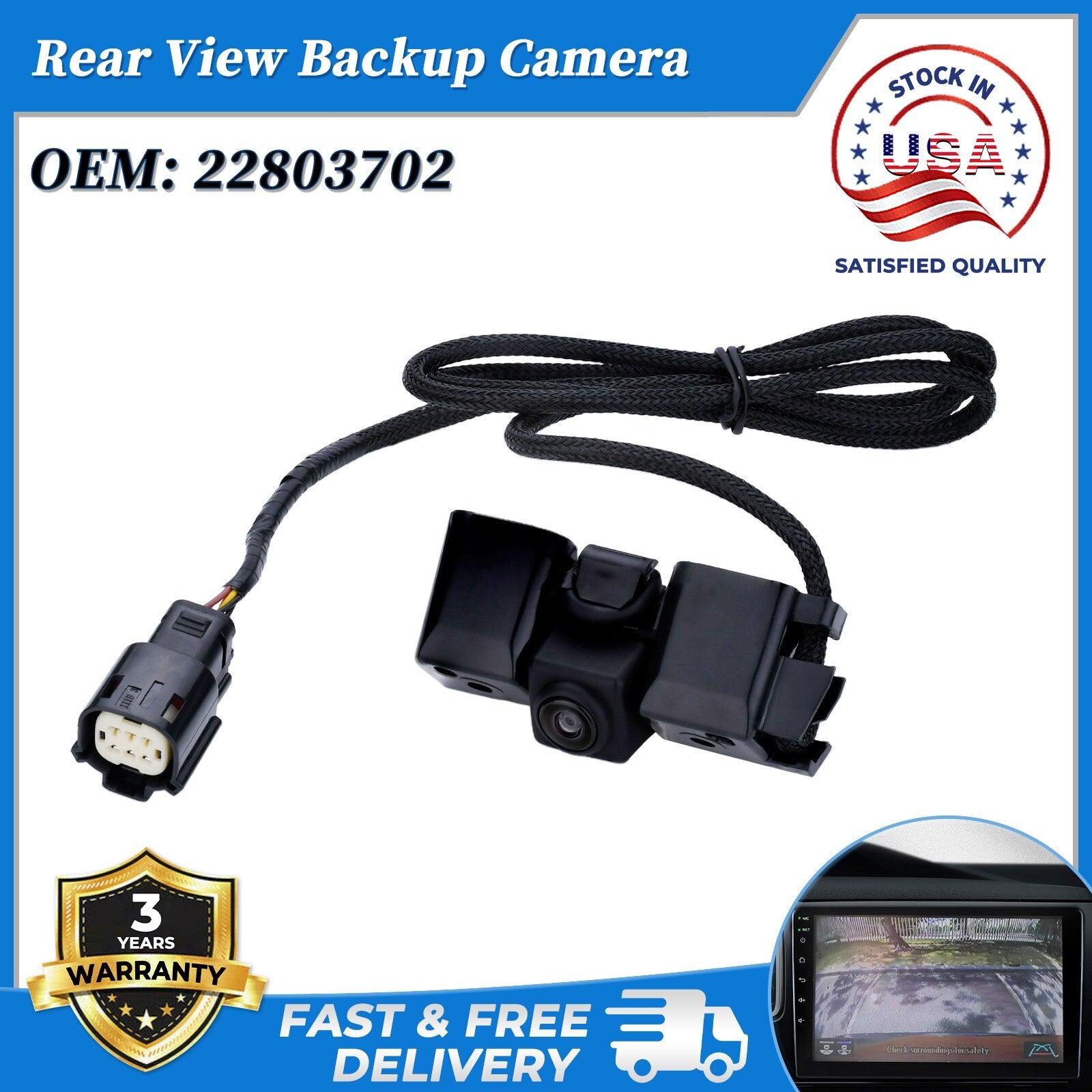 Rearview parking assist camera 228803702 for 2015 for Chevrolet Silverado for GMC for Sierra
