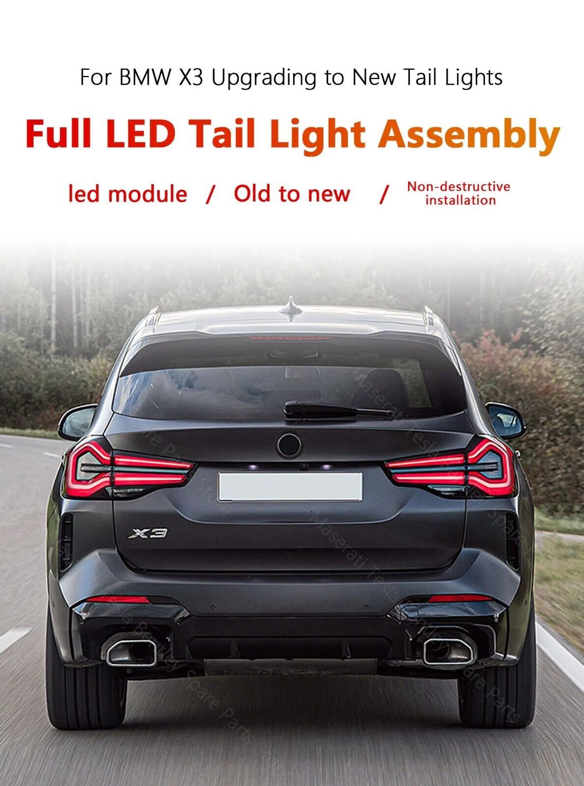 for BMW X3 18-21 G08 Taillight Upgrade with LED Lights, Automatic Turn Signals