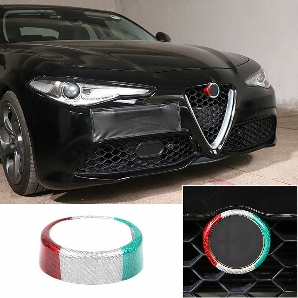 True carbon fiber front grille center cap fits for Alfa Romeo Giulia 2017 - 2020