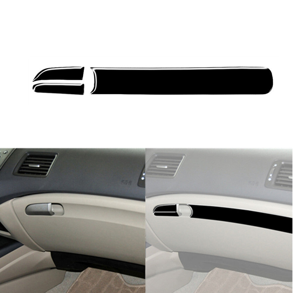 3Pcs Piano Black Passenger Storage Box Cover Trim for Honda for Civic 8th 2006-2011