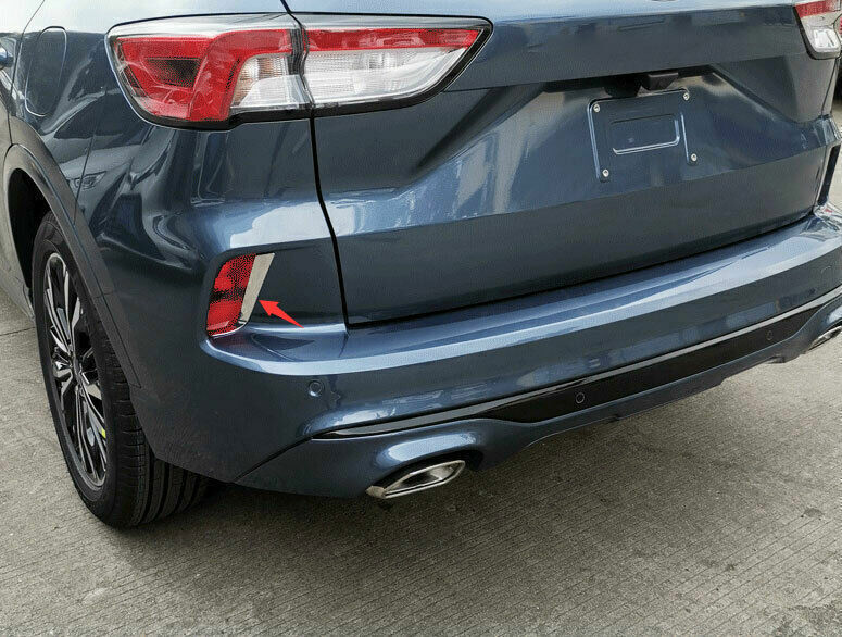 for Ford Escape 2020-22 Chrome Rear Fog Bumper Light Lamp Moulding Strip Trim 2P