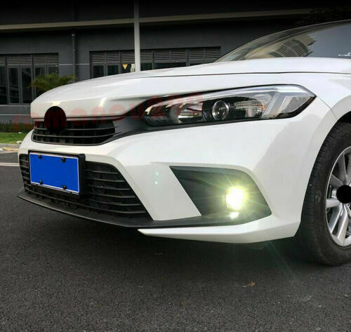 for Honda for Civic Sedan 2022-2023 LED Front Fog Lights Assembly W/Cable Switch Kit
