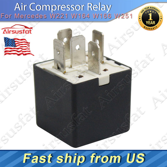 for Mercedes W221 W164 W166 W251 Air Suspension Compressor Pump Relay 5 Prong US