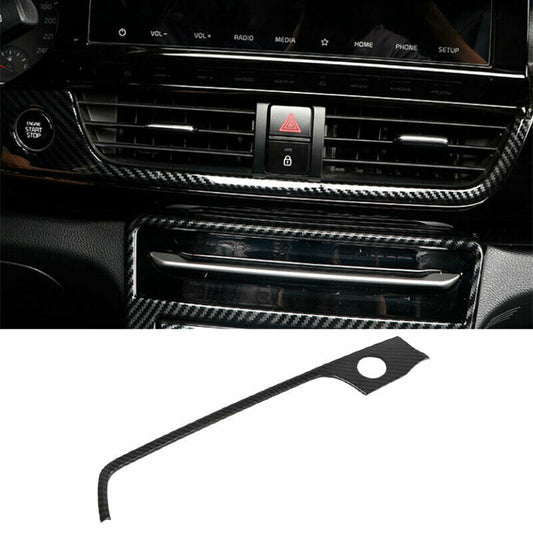 for Kia Seltos 2020-2023 Carbon Fiber Central Control Outlet Air Vent cover trim