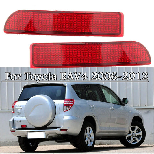 Pair Rear Bumper Reflector Light for Toyota RAV4 2006-2012 Rear Brake Light