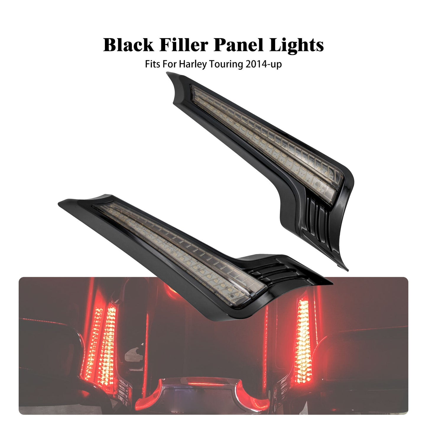 Rear Fender Filler Panel Turn Singal LED Light for Harley Road Electra Glide 14+