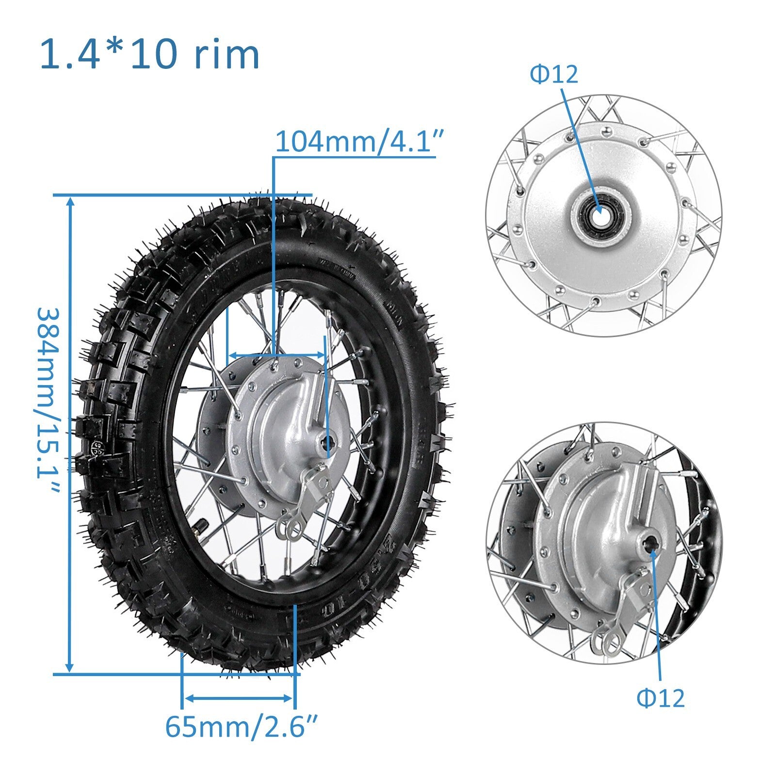 10-inch front fork, 2.50-10 drum brake, swingarm, CRF50 off-road bike, cooler 70