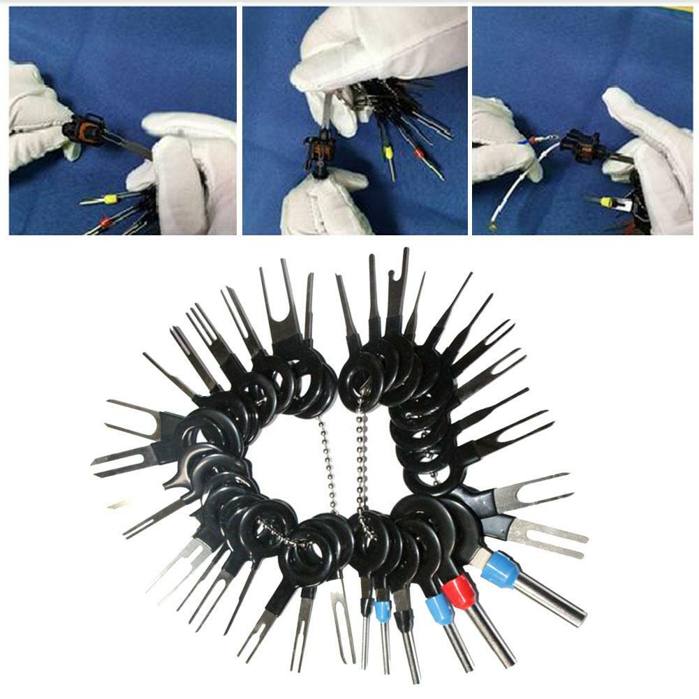 36PC Motorcycle Wire Terminal Removal Tool Plug Connector Puller Extractor Kit