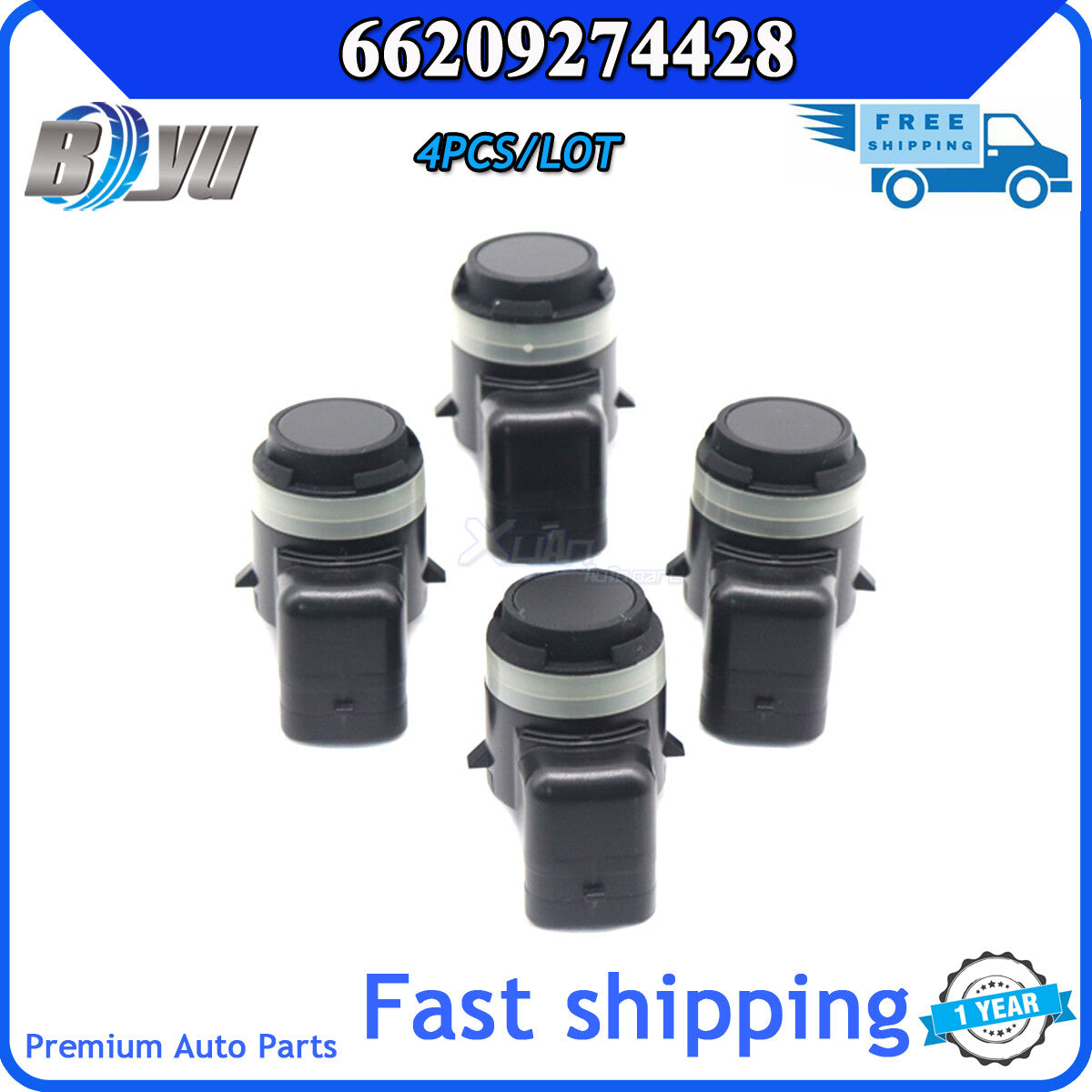 4-pack of new PDC ultrasonic parking assist sensors, 66209274428, suitable for BMW X1 and X3. (2014-17)