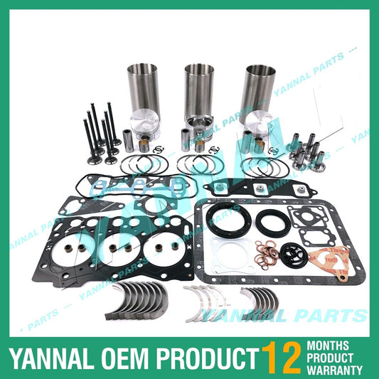 TK3.74 Engine Rebuild Kit with Shim Bearing Valve for Yanmar Diesel Engines