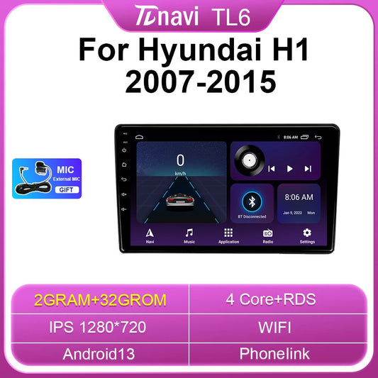 for Hyundai H1 II 2 TQ Grand Starex 2007-2015 Android Car Radio Video Player GPS