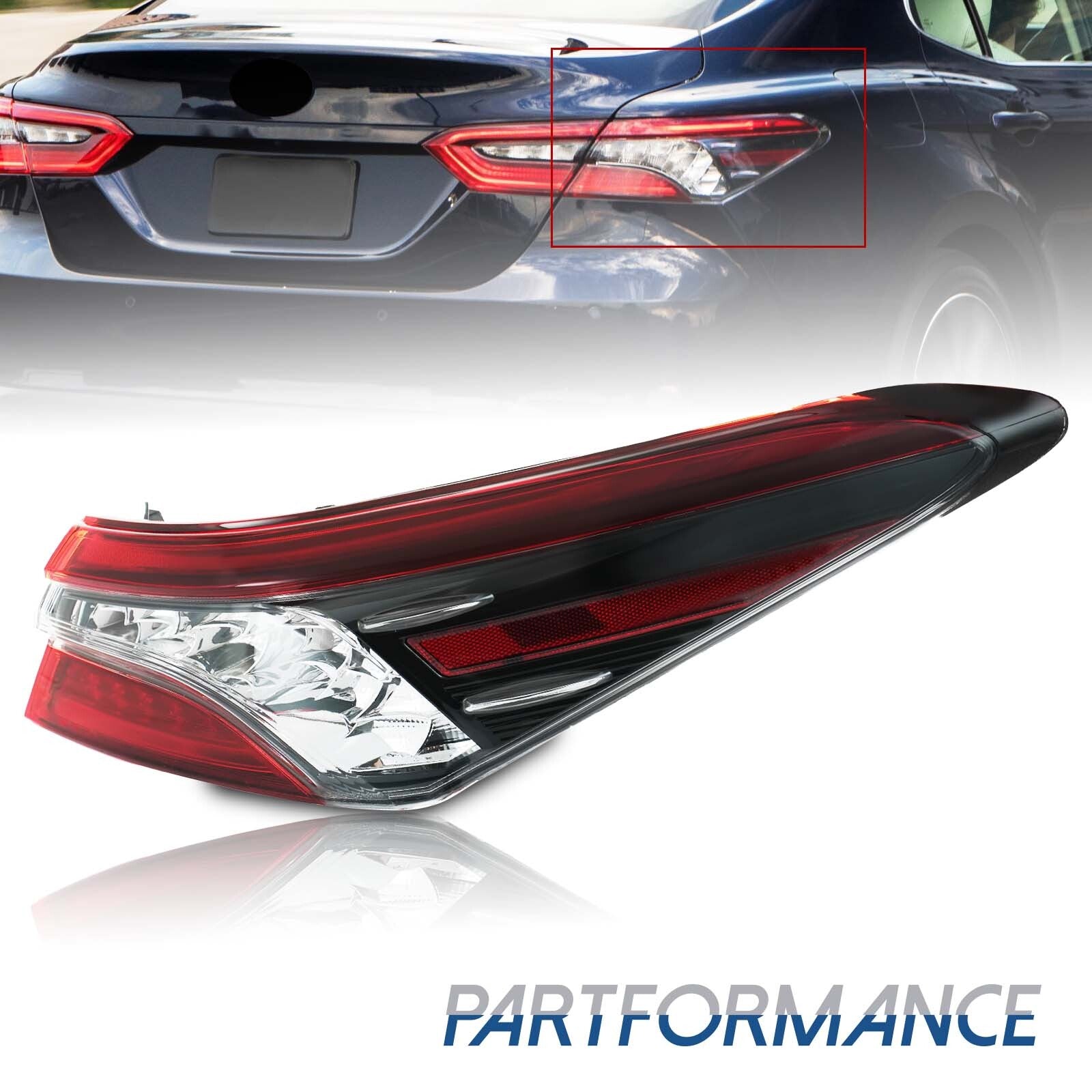 LED taillights are applicable to the right passenger side exterior of 2021 and 2022 for Toyota for Camry models, license plate number 8155006A30-.