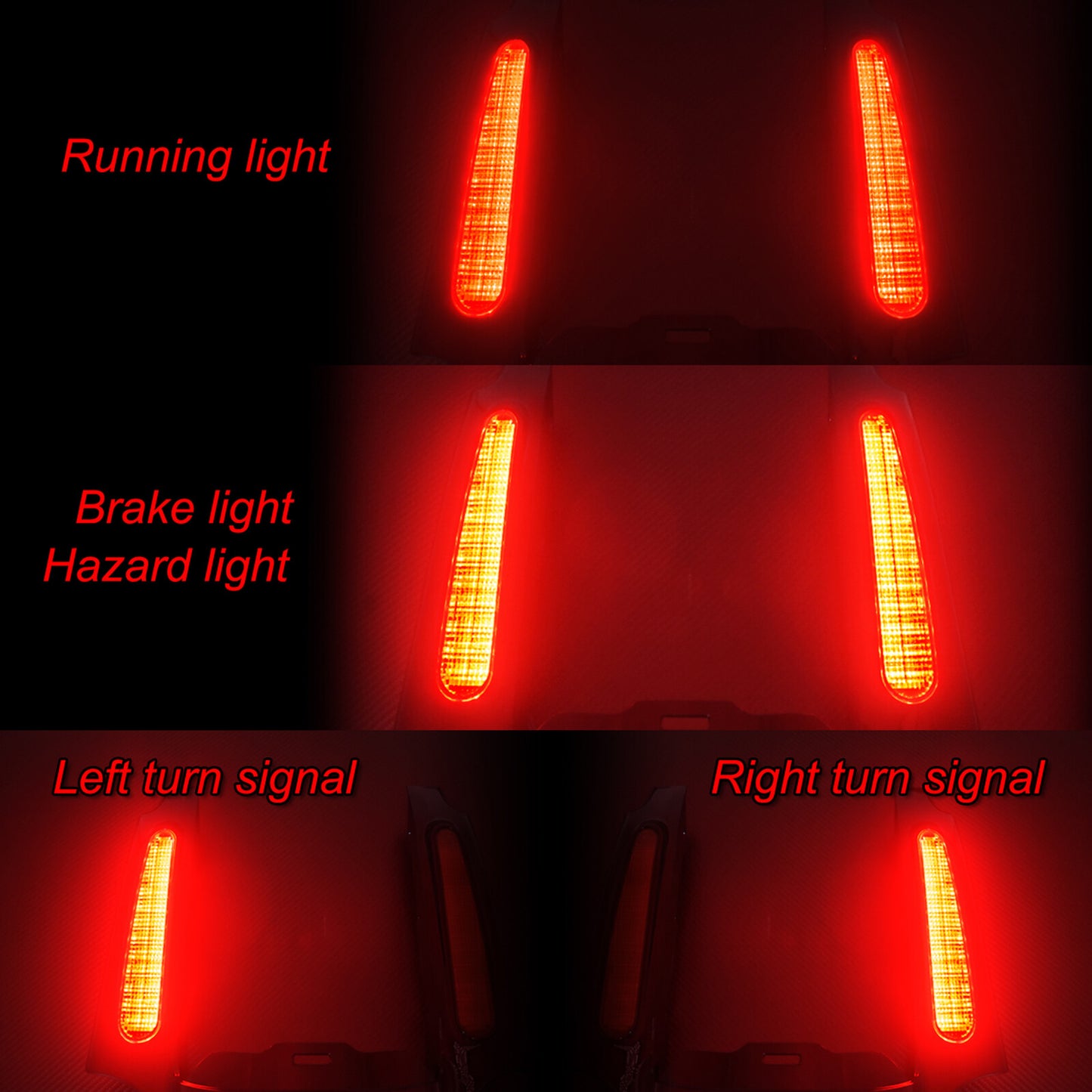 Rear Fender Fascia LED Light Red Lens for Harley Street Road Electra Glide 09-13