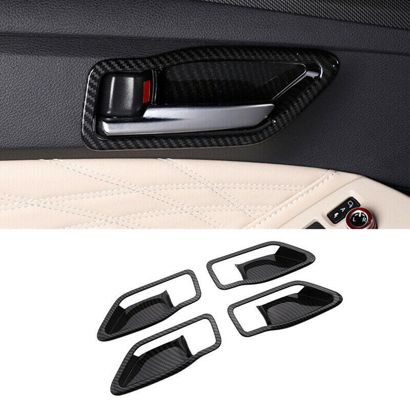 for Toyota for Avalon 2019-2021 4PCS Carbon Fiber Inner Door Handle Bowl Cover Trim