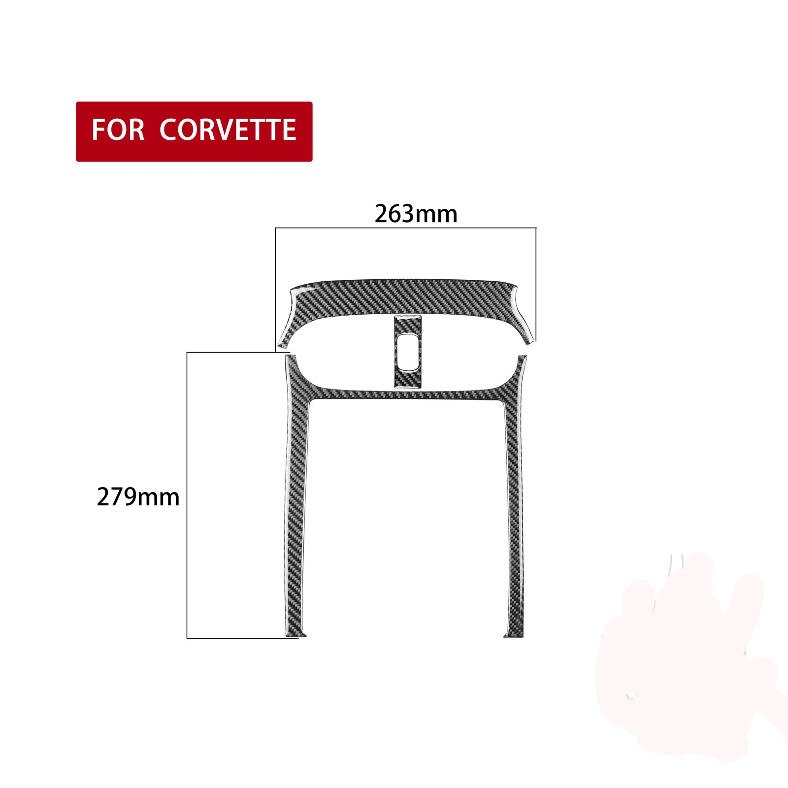 for Chevrolet for Corvette C6 Carbon Fiber Center Control Warning Light Panel Cover