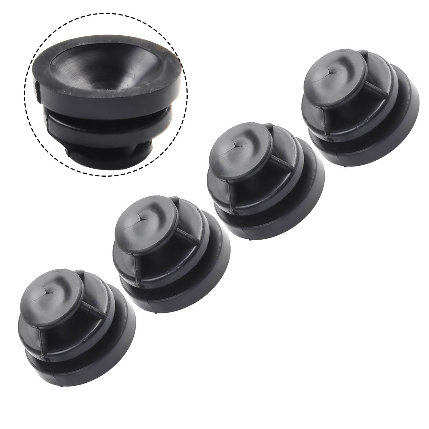 Car engine hood rubber bracket 4-piece replacement part P30110238